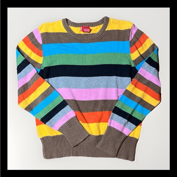 Levi’s XL Rainbow Stripe Cotton Sweater - Picture 1 of 6